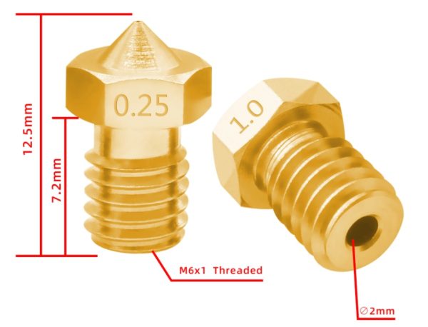 Nozzle to suit E3D 1.75mm type hotend