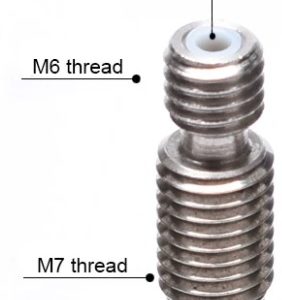 V6 PTFE Throat to suit E3D Type Hotends