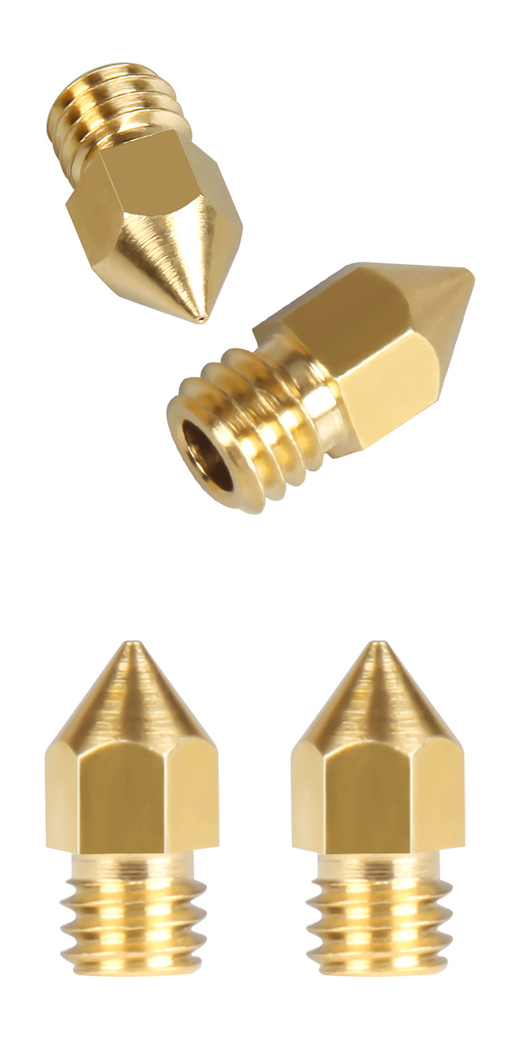 Mk8 Brass Nozzle to Suit Creality Ender 3 CR10