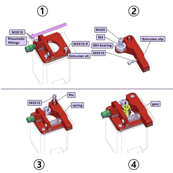 Creality Ender 3 CR10 Alloy Extruder Upgrade - Improve Your 3D Printer Performance - Image 3